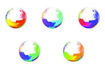 Colorful Watercolor Multicolor Circle Bubble