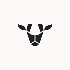 Cow logo icon design template