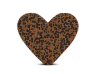 Fur heart symbol