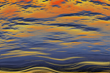 abstract line illustration evening sky
