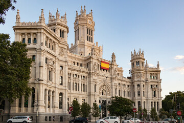 Fototapeta na wymiar Palacio de Cibeles, Madrid, España, Septiembre 2019. 
