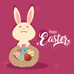 happy easter lettering template