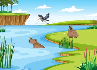 Many animal next to river © blueringmedia
