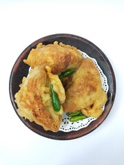 Indonesian snacks, fried tofu stuffed