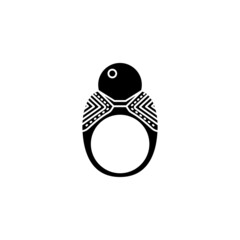 Pearl Ring icon in vector. Logotype