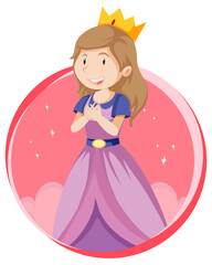 Fantasy princess character on white background