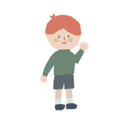 男の子の全身イラスト