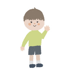 男の子の全身イラスト