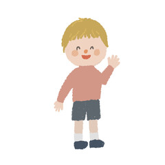 男の子の全身イラスト