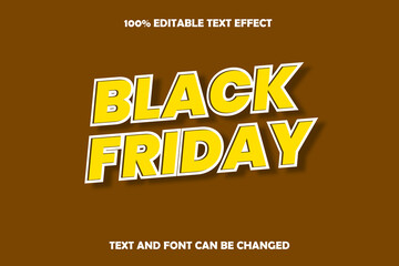 Black Friday Text Effect Modern Style