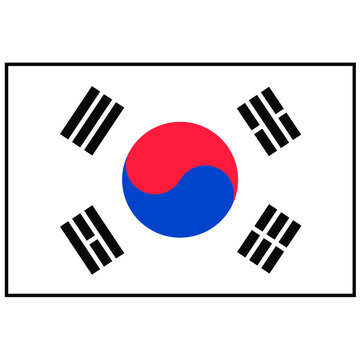 Republic of Korea - South Korean Flag - Taegeukgi / Taegukgi - drawn to official published standards