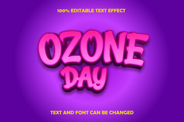 Ozone day Editable Text Effect Emboss Style