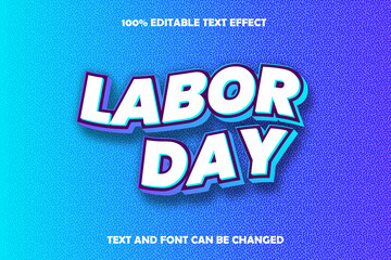 Labor Day Editable Text Effect Modern Style