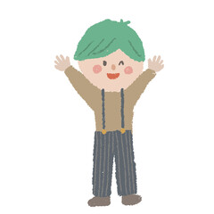 男の子の全身イラスト