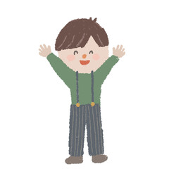 男の子の全身イラスト