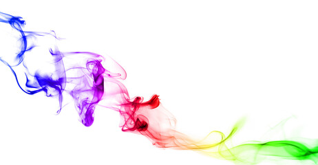 Colorful abstract rainbow smoke.	
