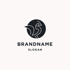 Bird logo icon design template