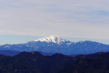 納古山の山頂から見える御嶽山