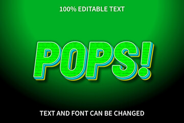 Pop Editable Text Effect Pop Style