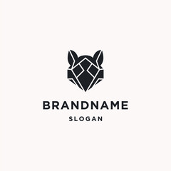 Wolf abstract logo icon design template