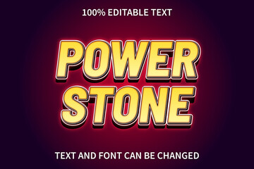 Power Stone Editable Text Effect Modern Style