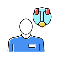 urology medical specialist color icon vector illustration