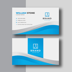 Creative 3d Style Blue And Silver Business Card