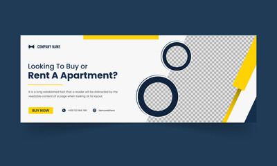 Real estate social media cover and banner design template