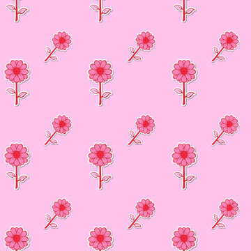 flowers seamless pattern free vector