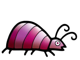 Funny illustration of a bug