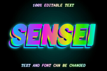 Sense Editable Text Effect Modern Style