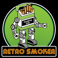 Retro Robot Mascot in Droid Character Design 