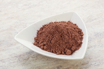 Natural organic cocoa powder for culinary