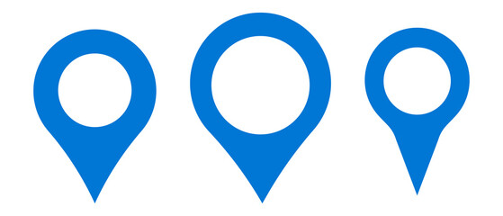 A set of map pin icons. Location information and places. Editable vectors. eps10.