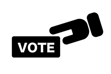 Put in your ballot and ballot paper. Vote and elections. Vectors.