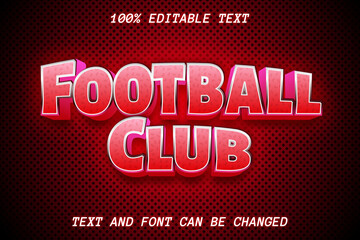 Football Club Editable Text Effect Retro Style