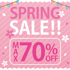 スプリングセール SNS用画像 MAX70%OFF