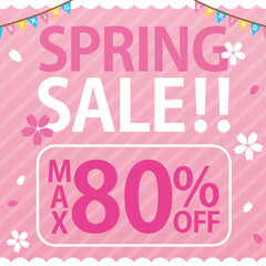 スプリングセール SNS用画像 MAX80%OFF