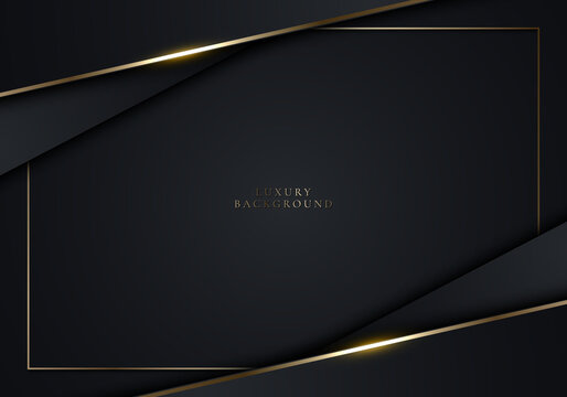 3D modern luxury banner template design black stripes