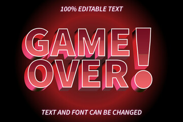 Fototapeta premium Game Over Editable Text Effect Retro Style