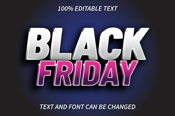 Obraz premium Black Friday Editable Text Effect Modern Style