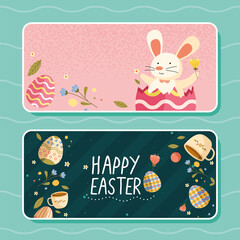 happy easter lettering cards