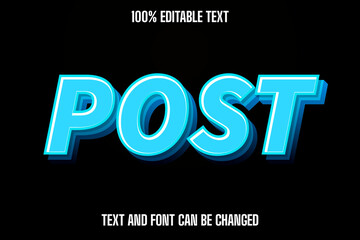 Post Editable Text Effect Emboss Style