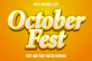October Fest Text Effect Emboss Style