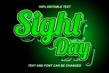 Sight Day Editable Text Effect Modern Style