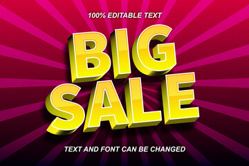 Big Sale Editable Text Effect Comic Style