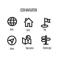 Directional map navigation icon symbol illustration eps