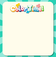 Cute blank mint color border for worksheet