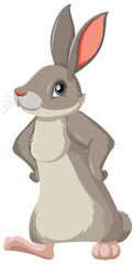 Cute rabbit standing alone