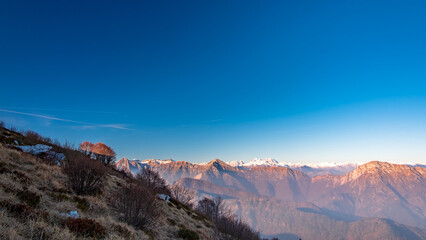 Naklejka premium Panorama from the alpine peak